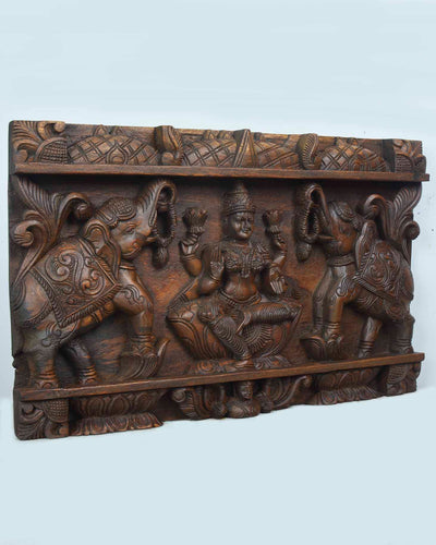 Goddess Gajalakshmi Mandap design square panel 24"