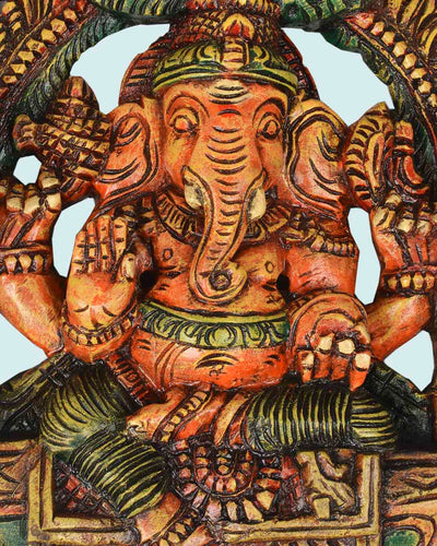 Round shaped Wall Decor Ganesha Wall Mount 15"