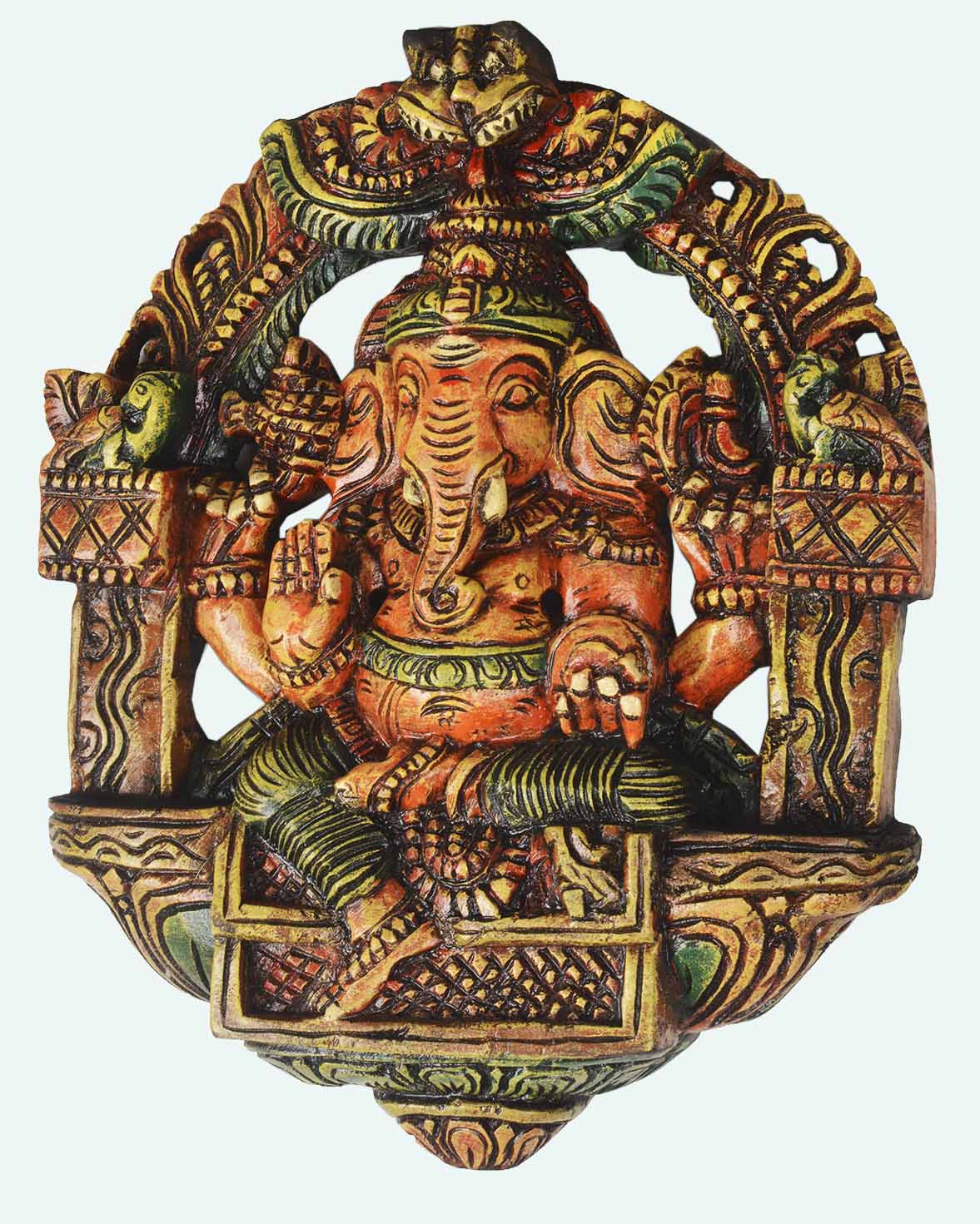 Round shaped Wall Decor Ganesha Wall Mount 15"