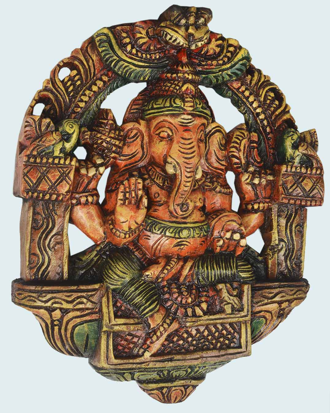 Round shaped Wall Decor Ganesha Wall Mount 15"