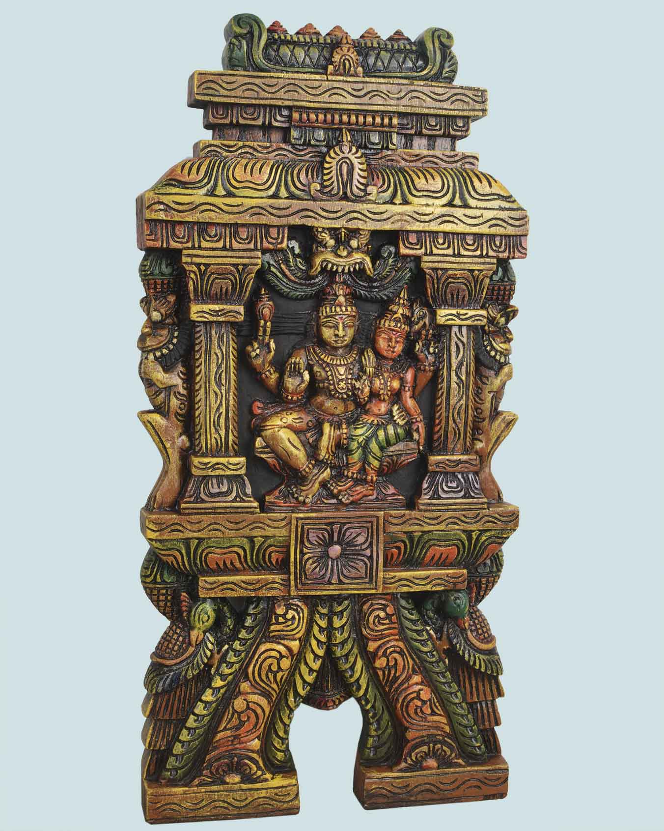 Mahadev with Devi parvathi kavadi wall mount 24"