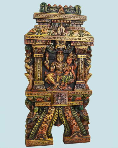 Mahadev with Devi parvathi kavadi wall mount 24"