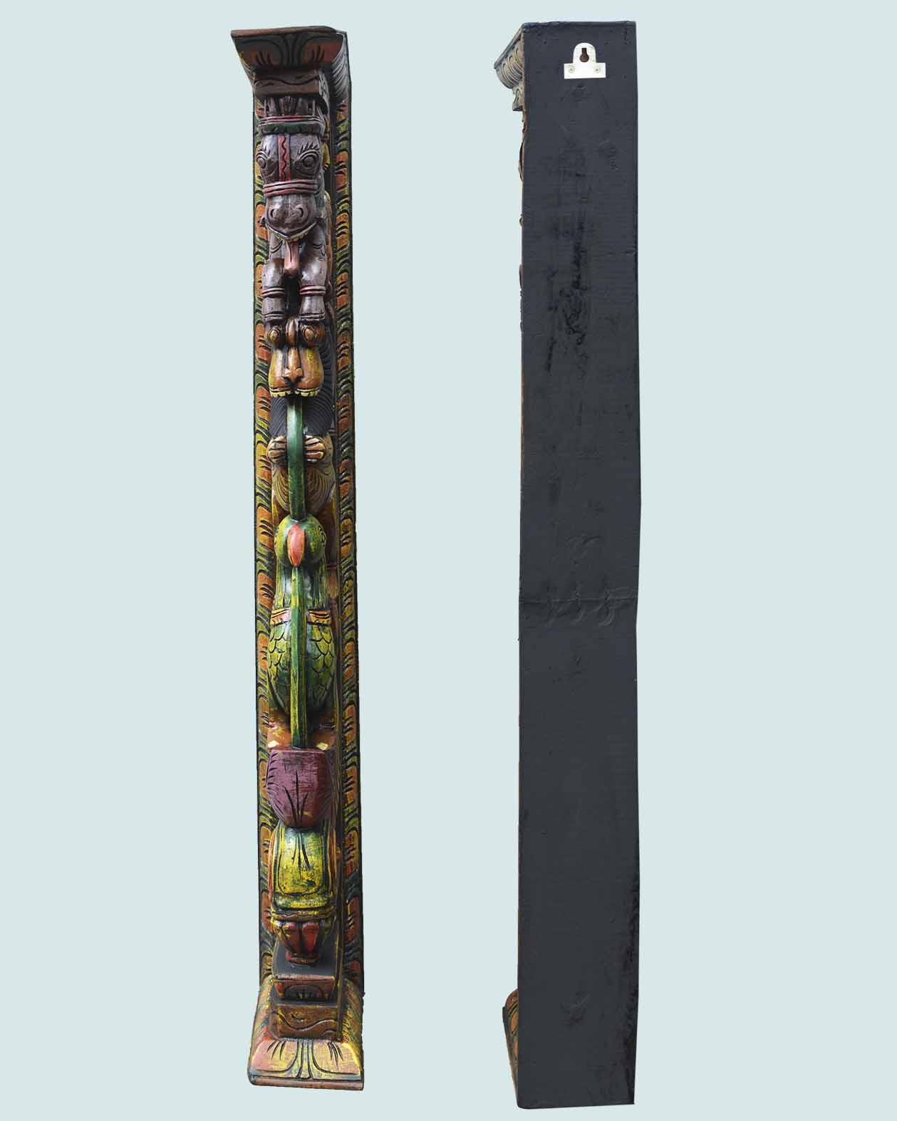 Warriors Rides on Horse,Lion and parrot wall Brackets 38"