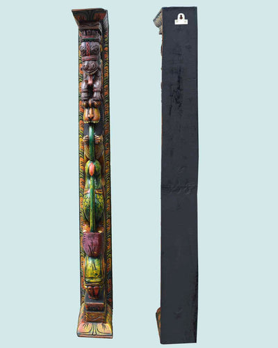 Warriors Rides on Horse,Lion and parrot wall Brackets 38"