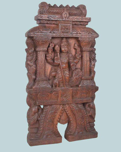 Lord Muruga wooden Kaavadi Wall Mount 18"