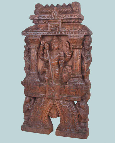 Lord Muruga wooden Kaavadi Wall Mount 18"