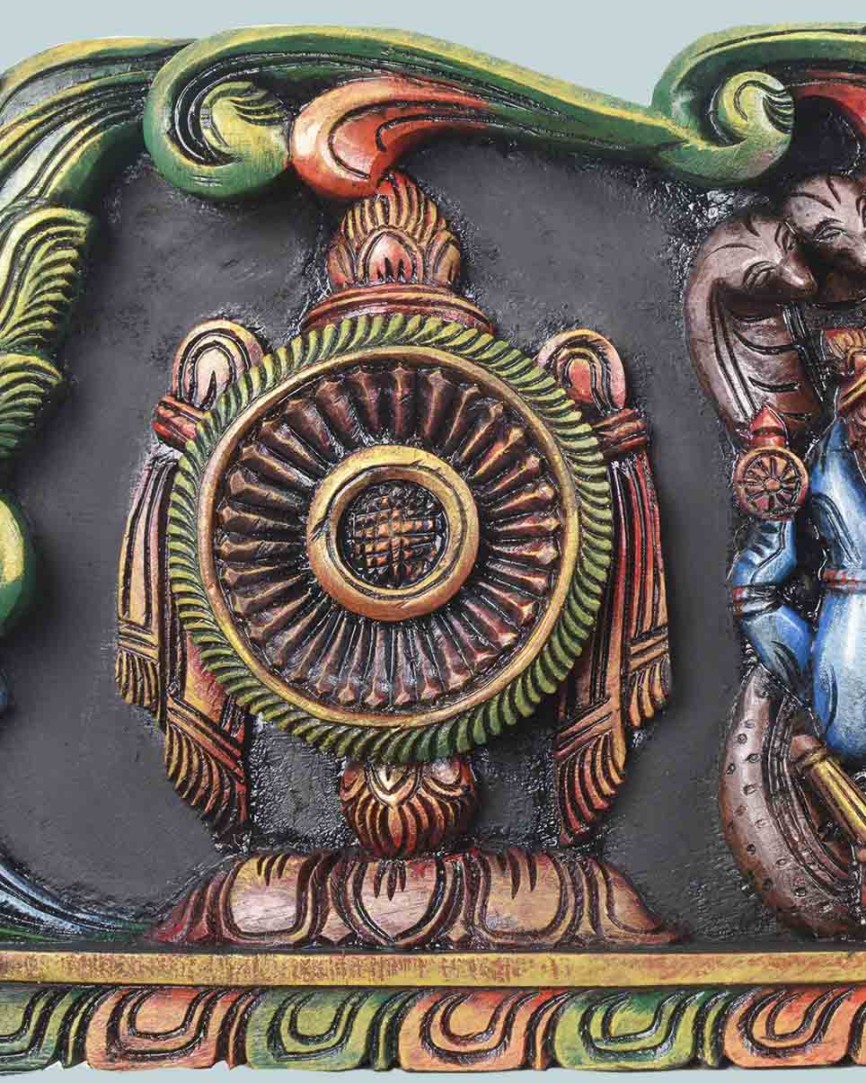 Reclining Blue Lord Ranganathar wall panel 35"