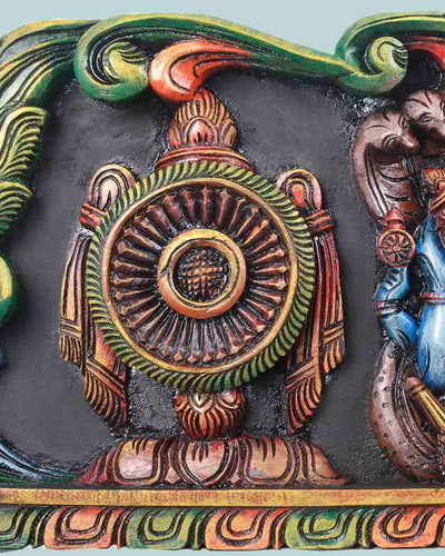 Reclining Blue Lord Ranganathar wall panel 35"