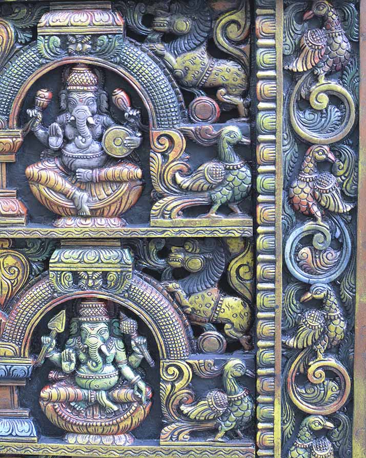 Various Forms of Lord Ganesha square panel 49"