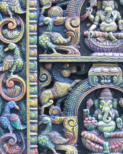 Various Forms of Lord Ganesha square panel 49"