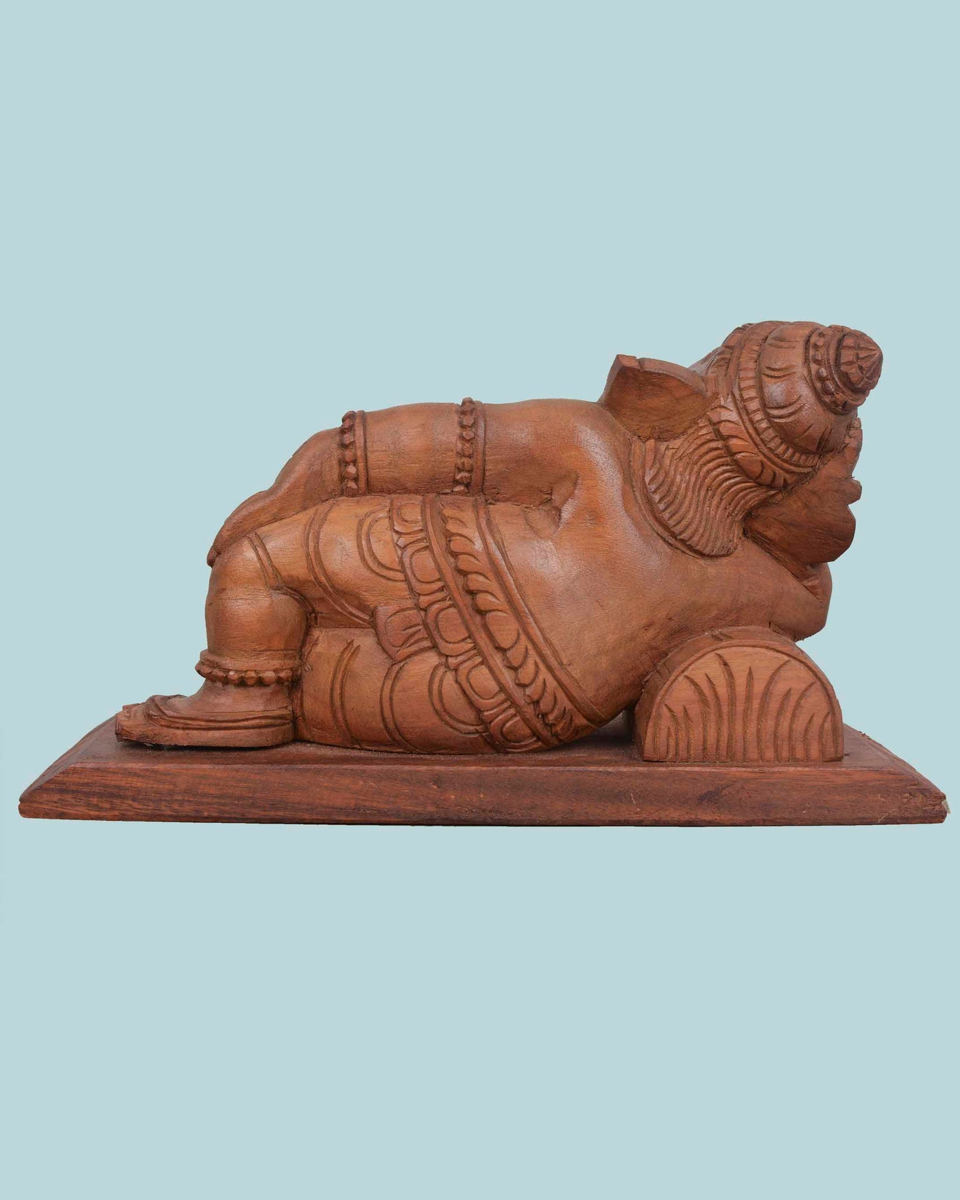 Wealthy Ganesha Reclining on pillow wall mount 15"