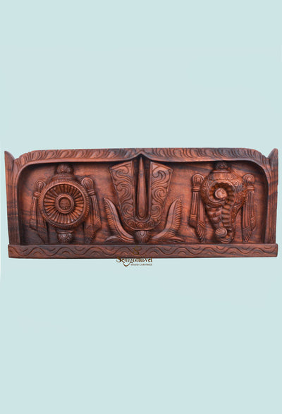 Unique wooden Art work Thirunamam wall panel 24"