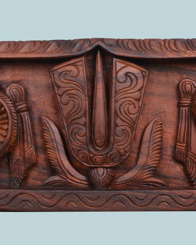 Unique wooden Art work Thirunamam wall panel 24"