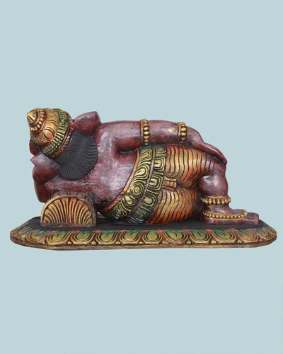 Unique colour Reclining Ganesha wall Mount 21"