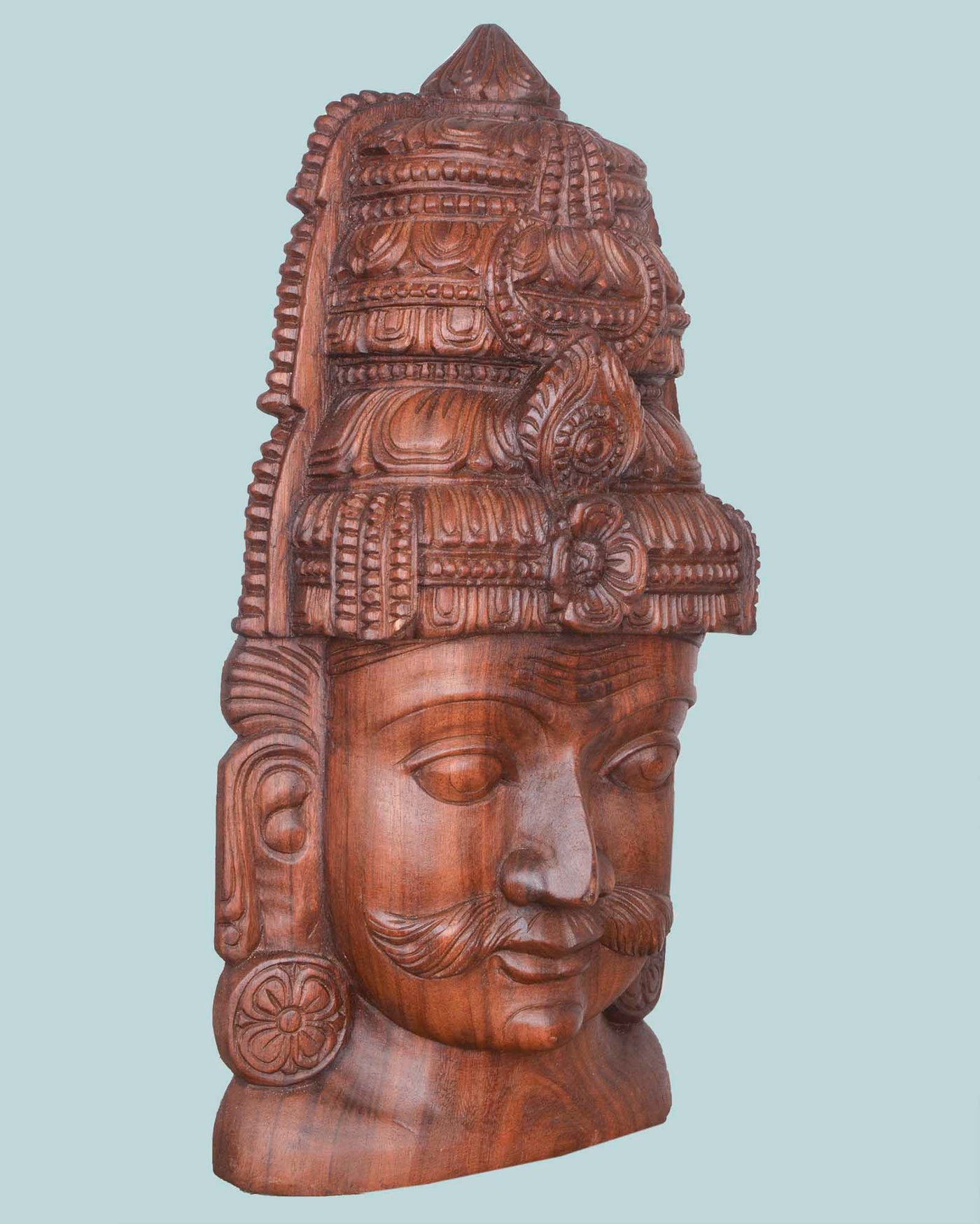 Guardian of village Lord Ayyanar wooden Mask 25"