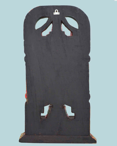 Tirumala Tirupathi Coloured Wooden Sculpture  25"