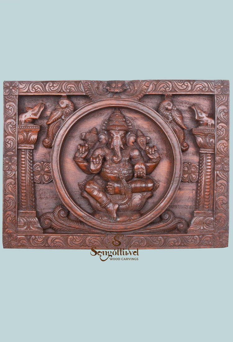 Circle Ganesh&Mandap Design art work panel 23"