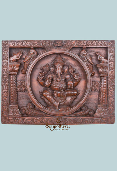 Circle Ganesh&Mandap Design art work panel 23"