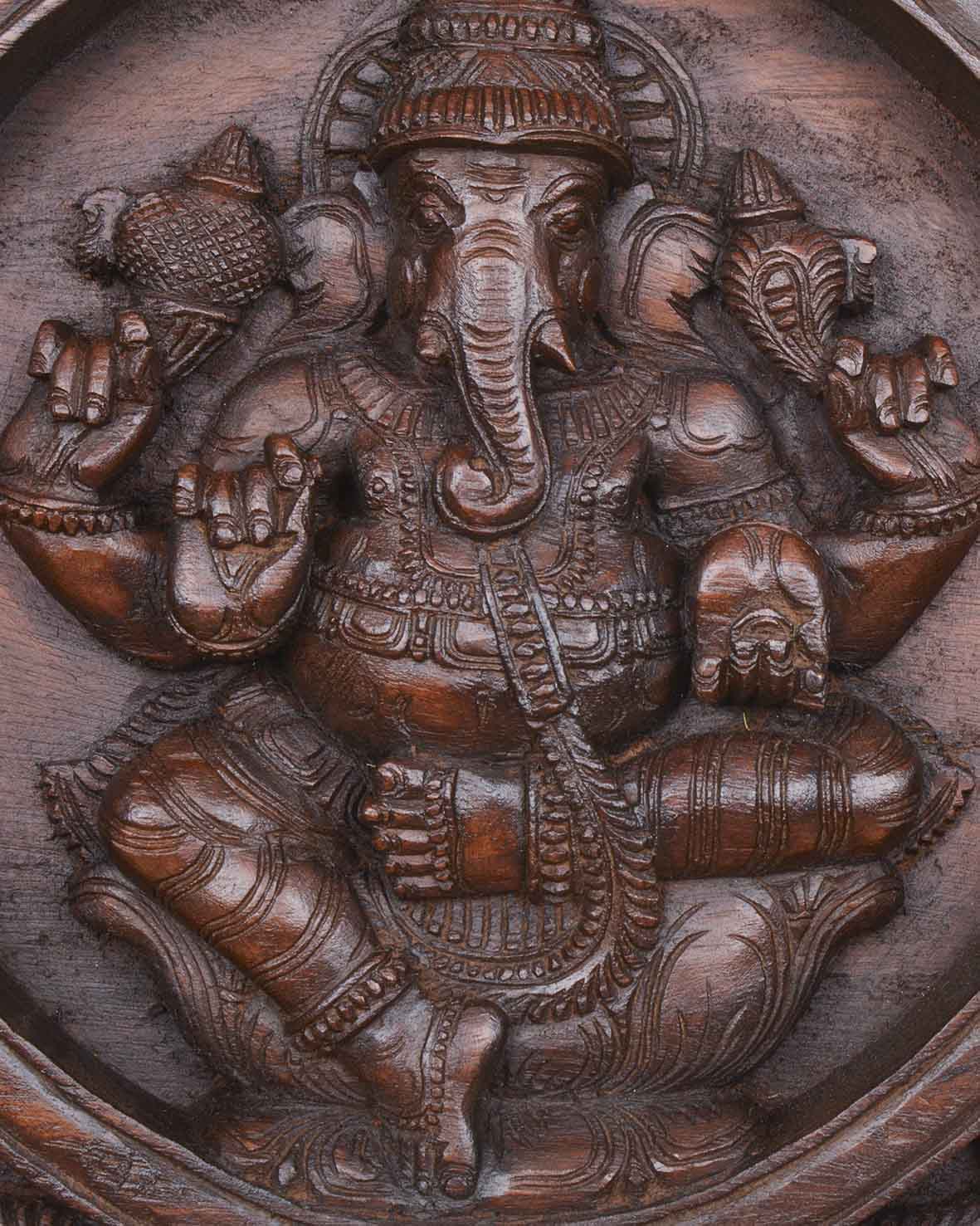 Circle Ganesh&Mandap Design art work panel 23"