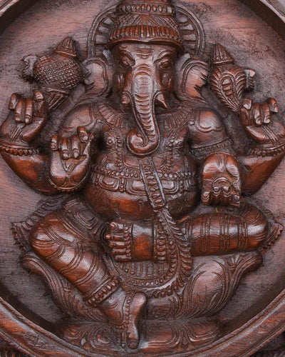 Circle Ganesh&Mandap Design art work panel 23"