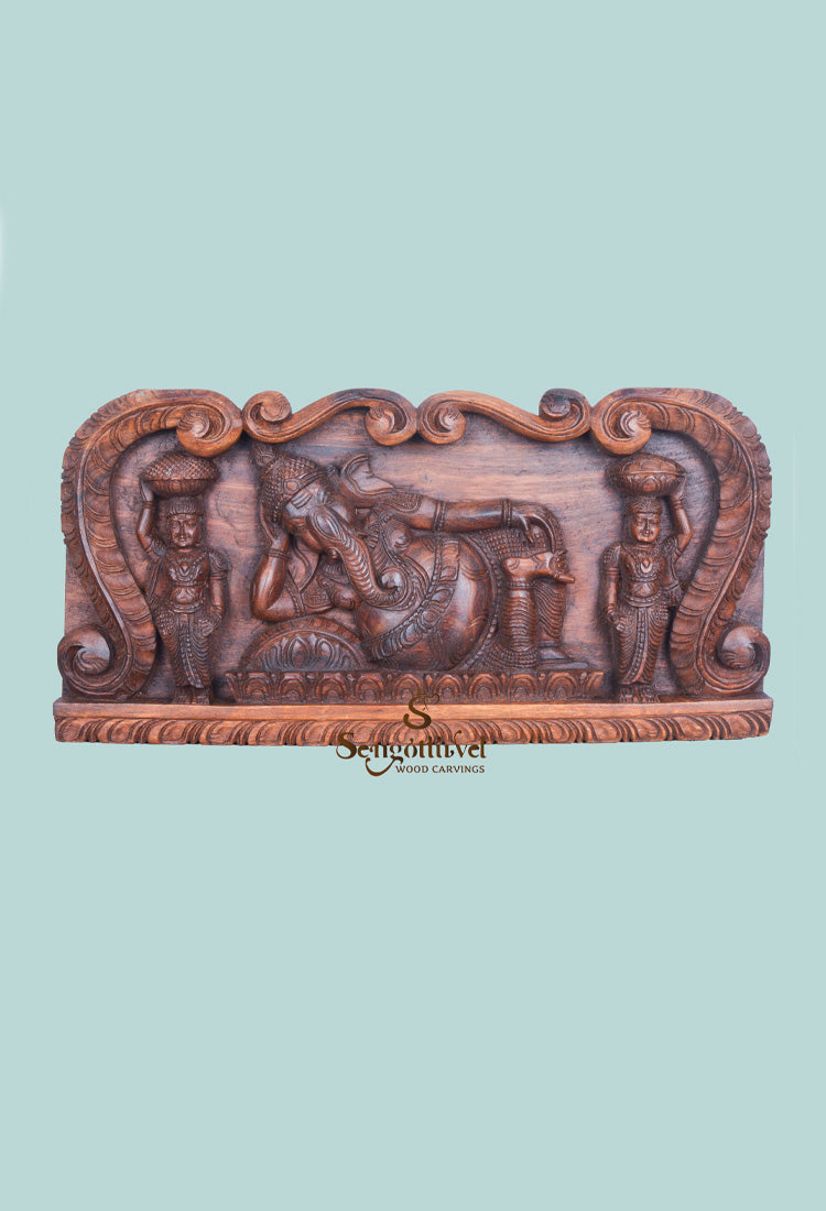 Ganesha Reclining on pillow wall panel 24"