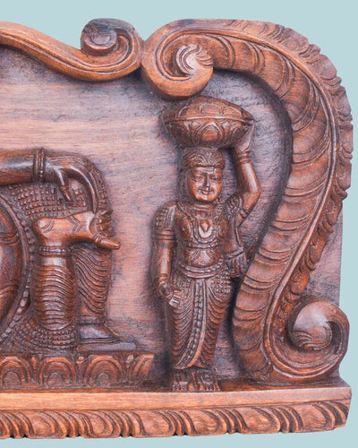 Ganesha Reclining on pillow wall panel 24"