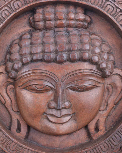 Square Design Art work of Lord Buddha Wall Mount 12"