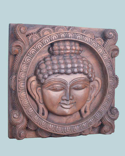 Square Design Art work of Lord Buddha Wall Mount 12"