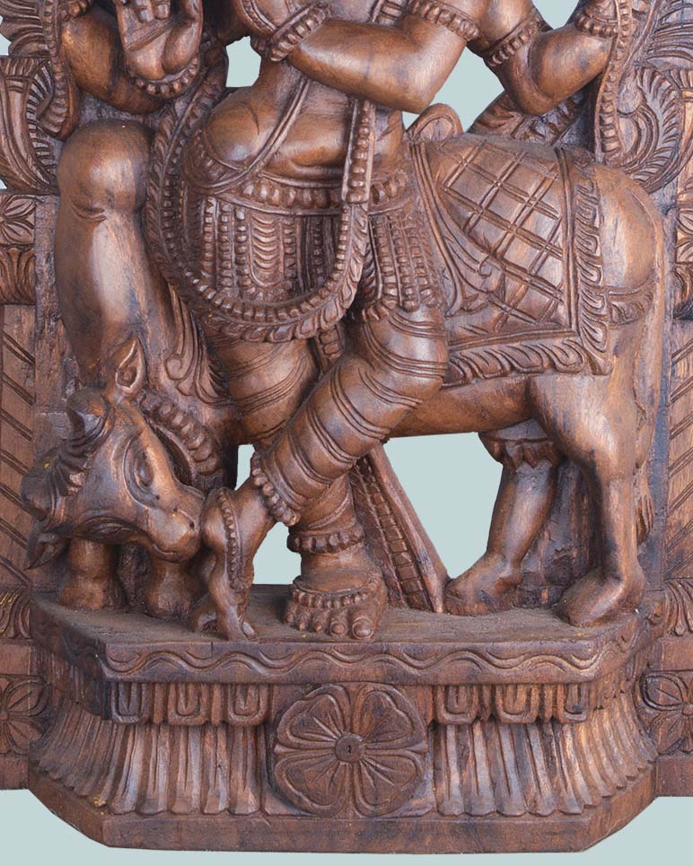 Arch Design Art work of Lord Krishna sculpture 37"