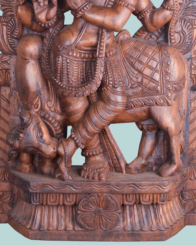 Arch Design Art work of Lord Krishna sculpture 37"