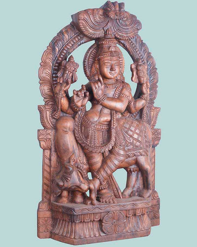 Arch Design Art work of Lord Krishna sculpture 37"