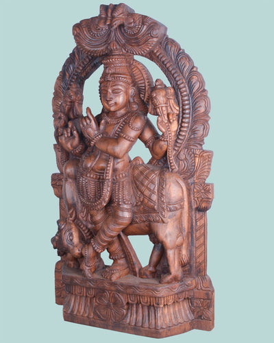 Arch Design Art work of Lord Krishna sculpture 37"