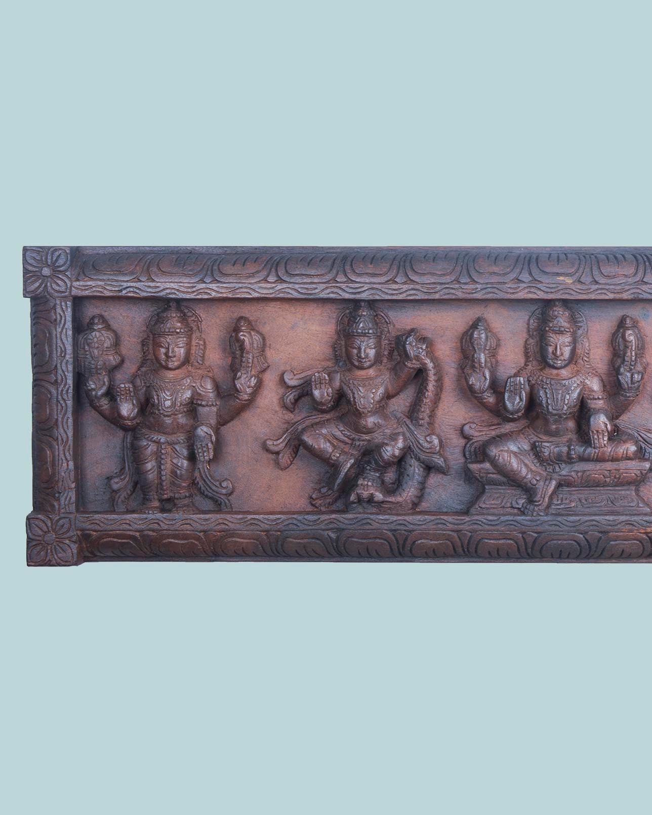 Carved Most Powerful Lords Wooden panel 36"