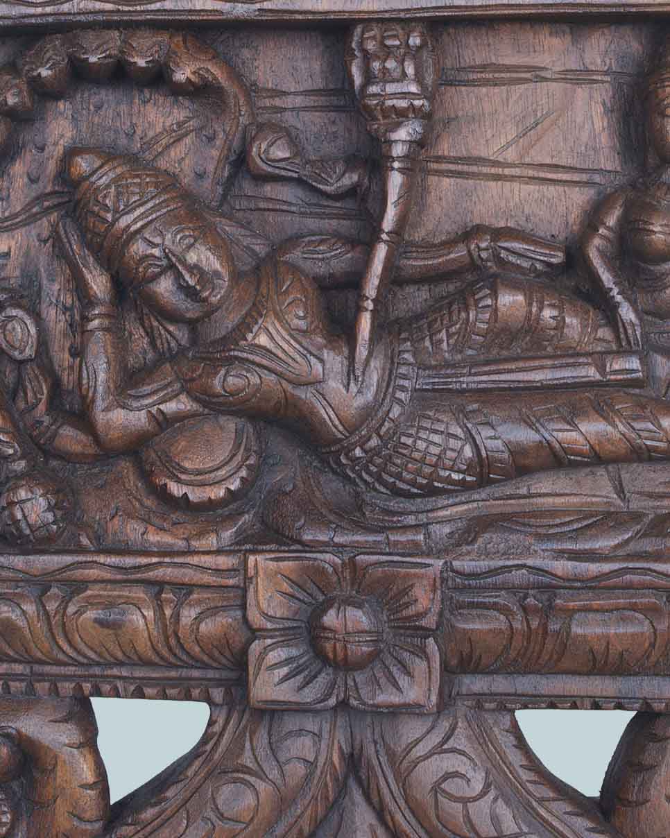 Reclining Ranganathar kaavadi wall mount 24"