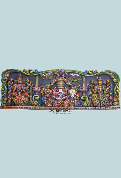 Balaji with padmavathi & Goddess Lakshmi panel 36"