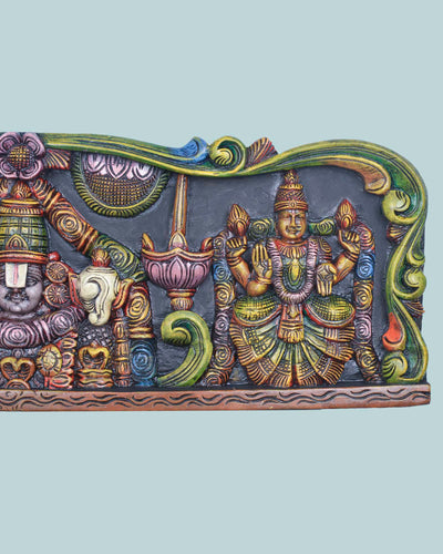 Balaji with padmavathi & Goddess Lakshmi panel 36"