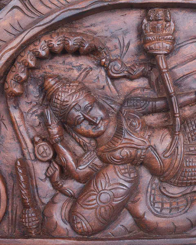 Arch Reclining Ranganathar on serpent panel 24"