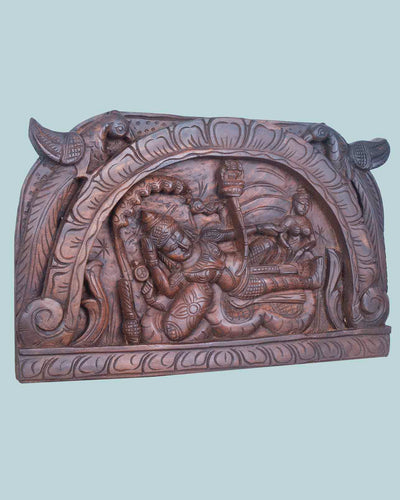 Arch Reclining Ranganathar on serpent panel 24"