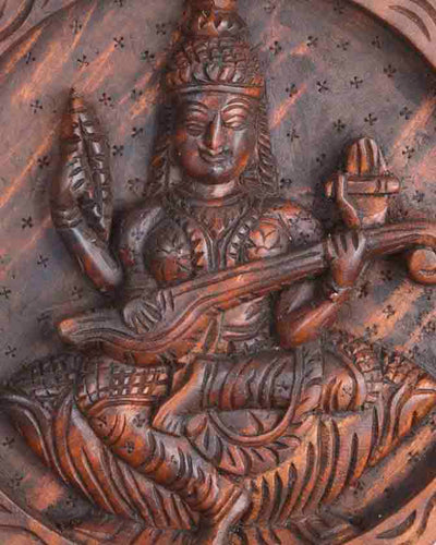 Simple&Elegant look Goddess Saraswathi Wall Mount 17"