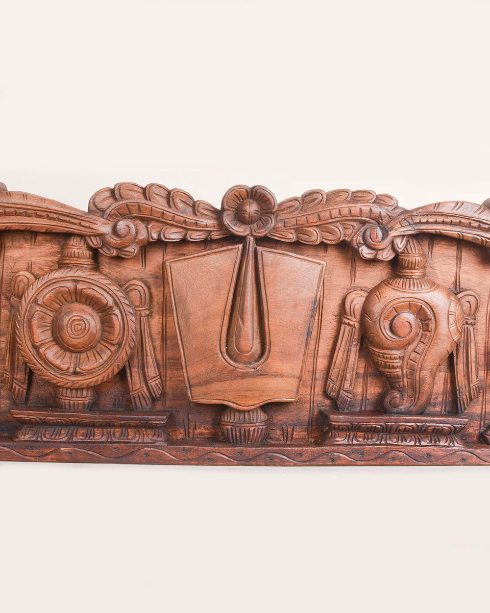 Mahavishnu Wooden Panel with Chanku Nama Chakra