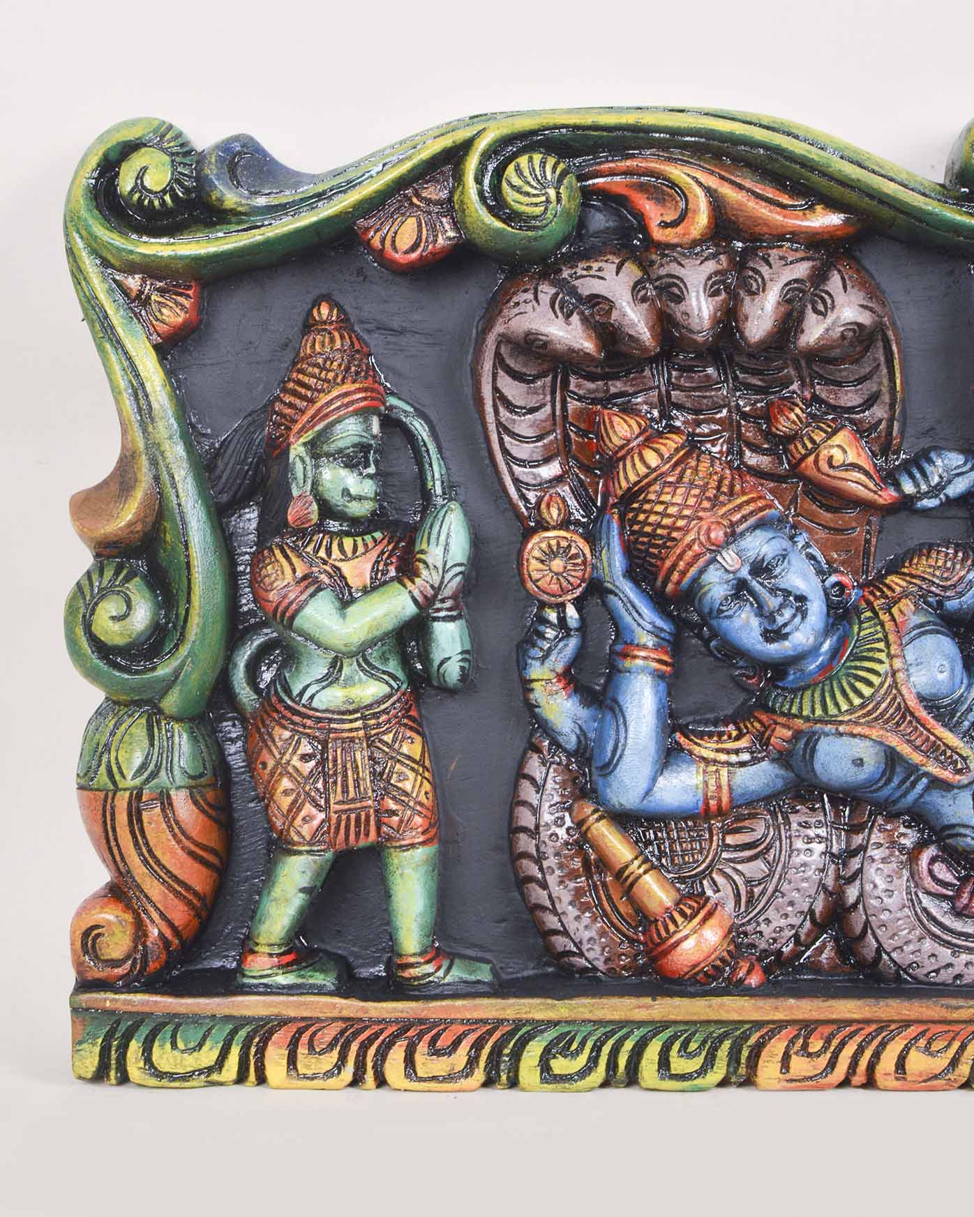 Srirangam Ranganathaswamy Reclining Wall Panel 24"