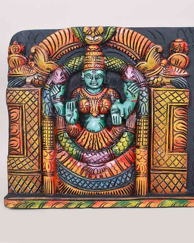 Tirupathi Balaji &Two consorts Wooden Wall panel 36"