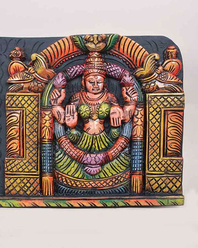 Tirupathi Balaji &Two consorts Wooden Wall panel 36"