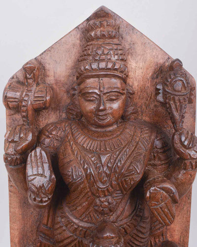 Lord Ganesh With Mahadev Wooden Wall Mount 11"
