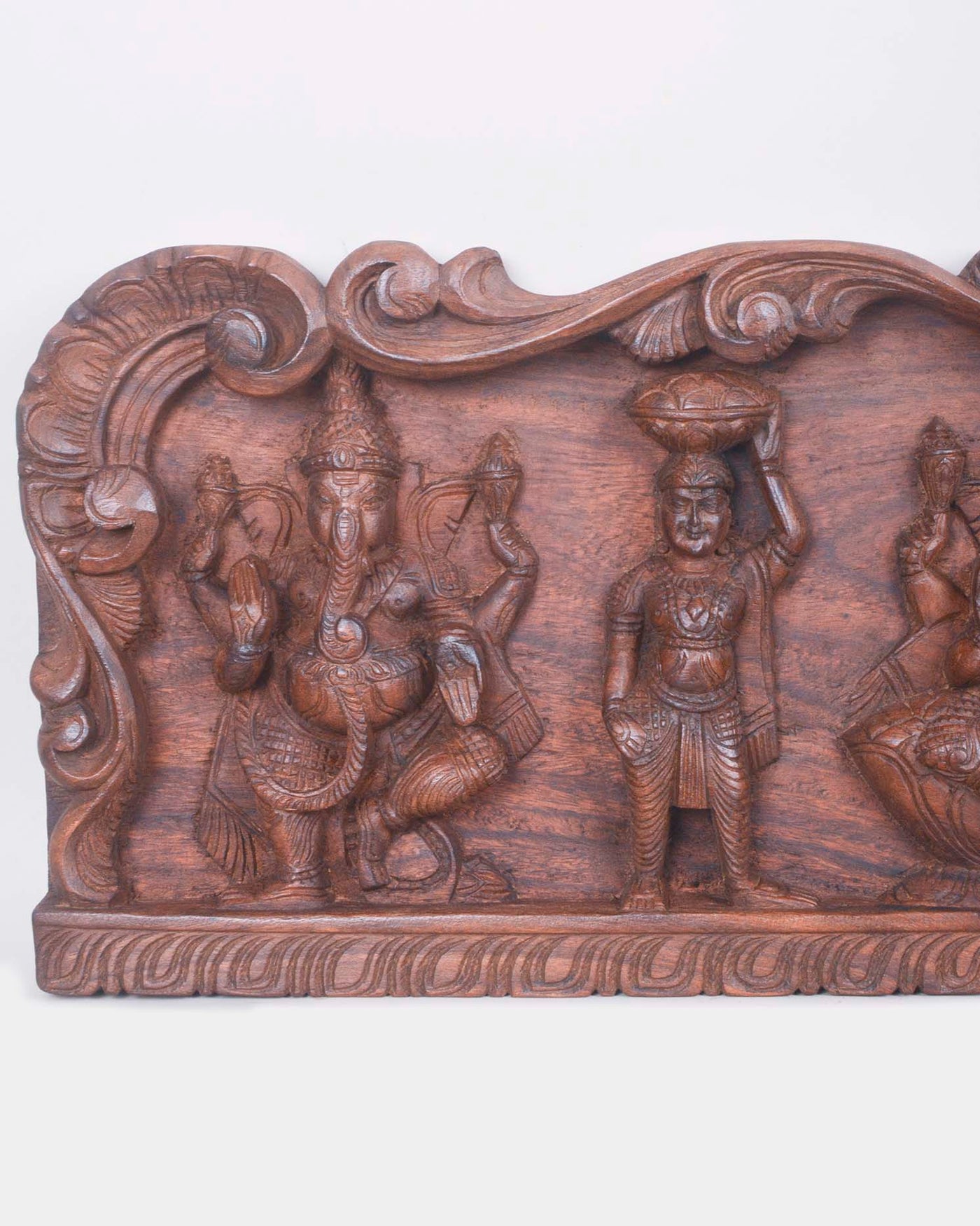 Lord Ganesh Three Forms with Sevagars Wall panel 35"