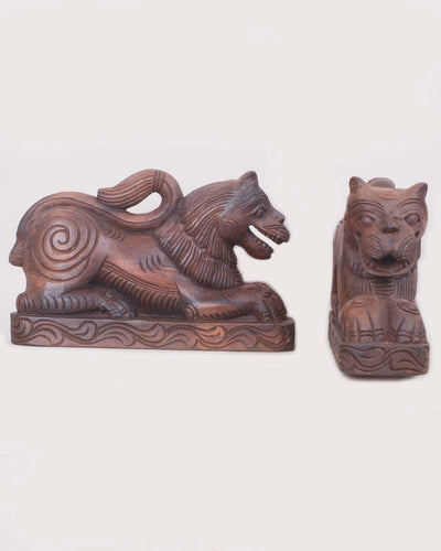 Two Paired Lion Home Decor Wall Mounts 12"