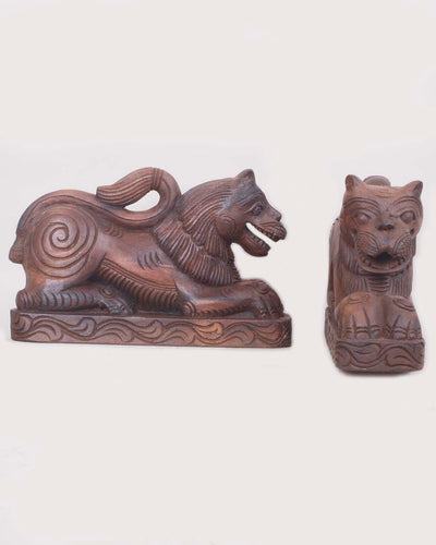 Two Paired Lion Home Decor Wall Mounts 12"