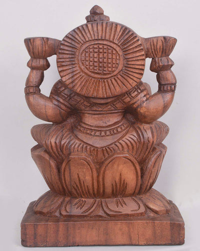 MahaLakshmi Seated On Lotus Give Prosperity Sculpture 10"