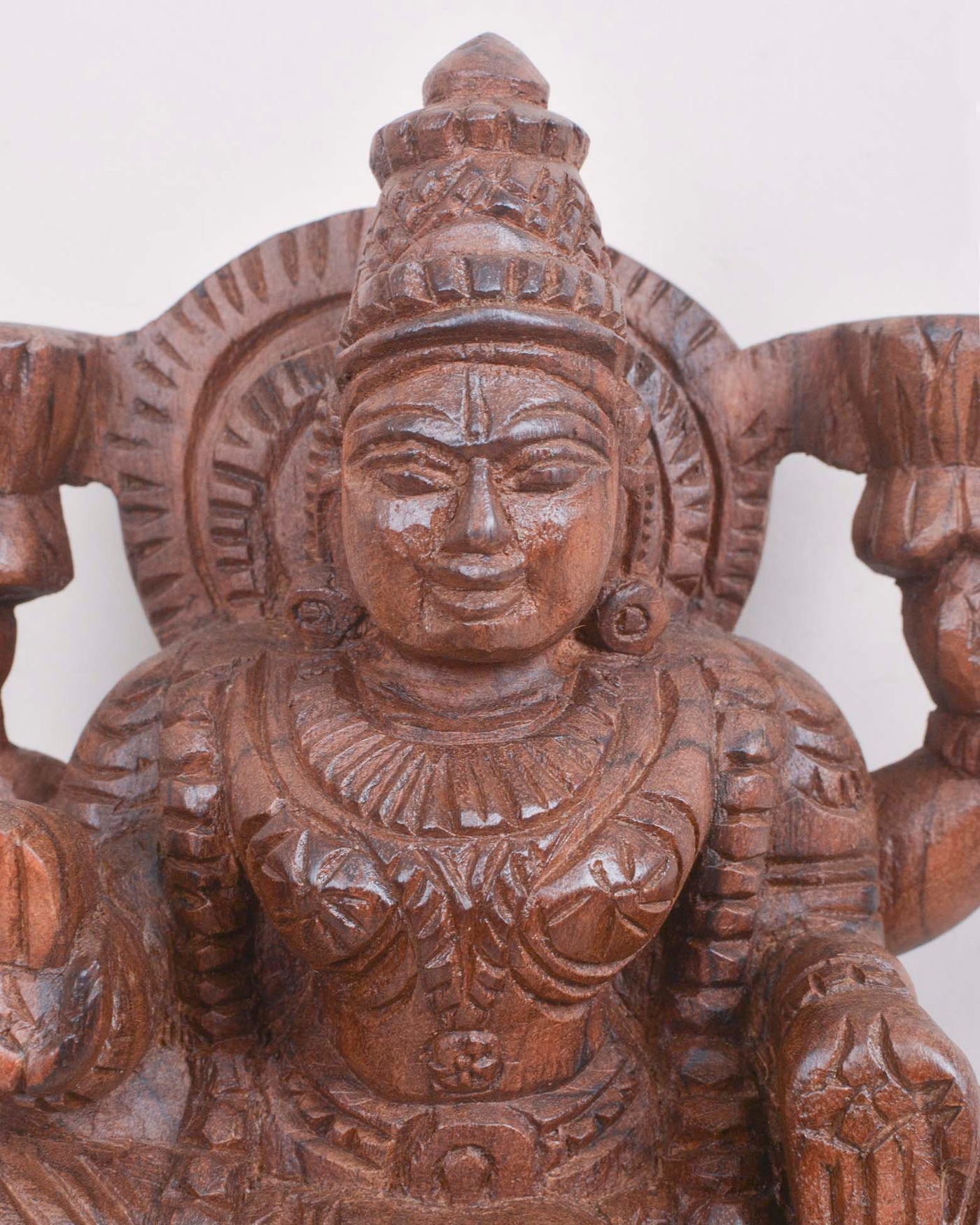 MahaLakshmi Seated On Lotus Give Prosperity Sculpture 10"