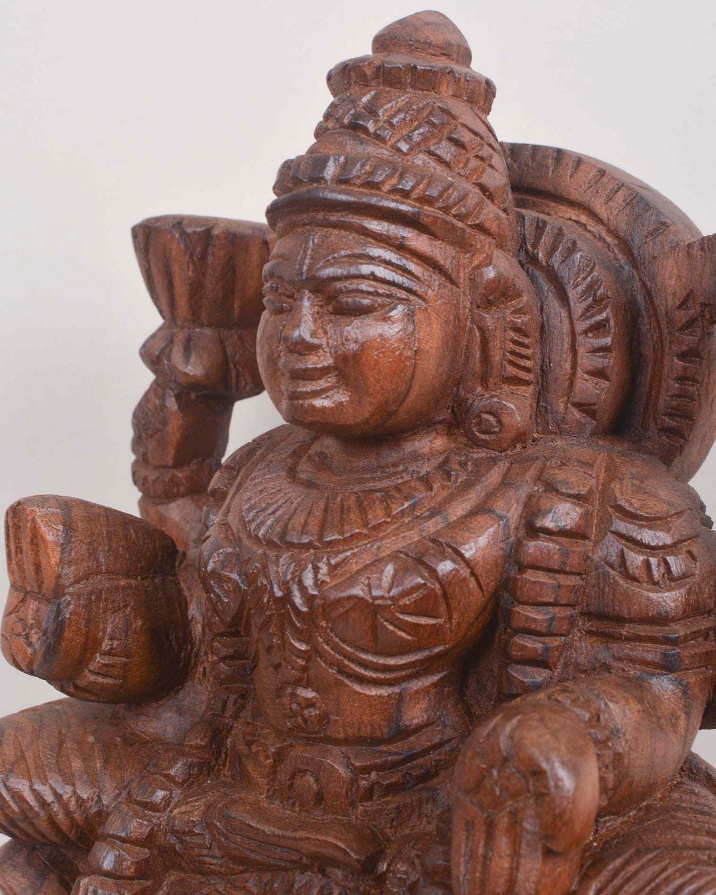 MahaLakshmi Seated On Lotus Give Prosperity Sculpture 10"